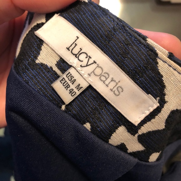 Lucy Paris Blue and White Floral Flared Skirt - Picture 5 of 10